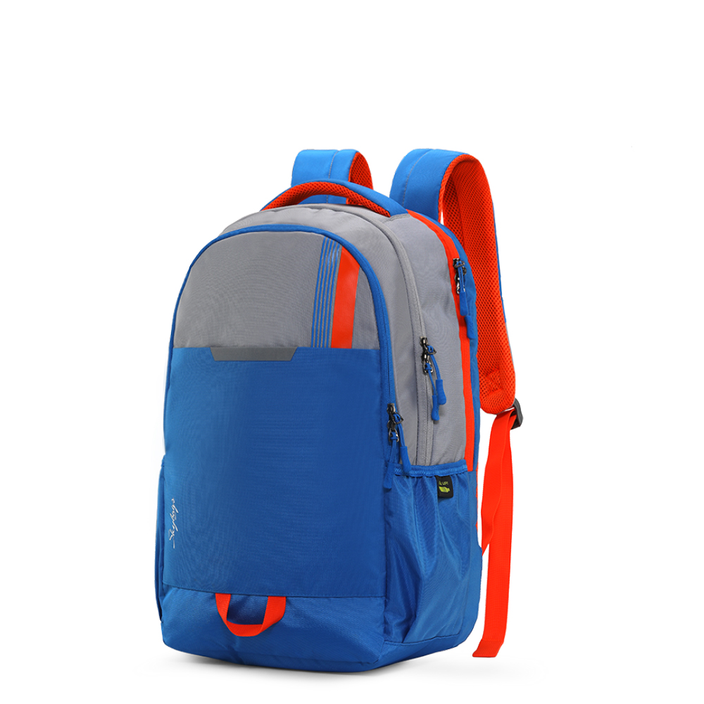2 KOMET 01 SCHOOL BAG BLUE Grid