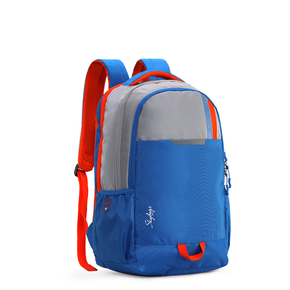 3 KOMET 01 SCHOOL BAG BLUE Grid
