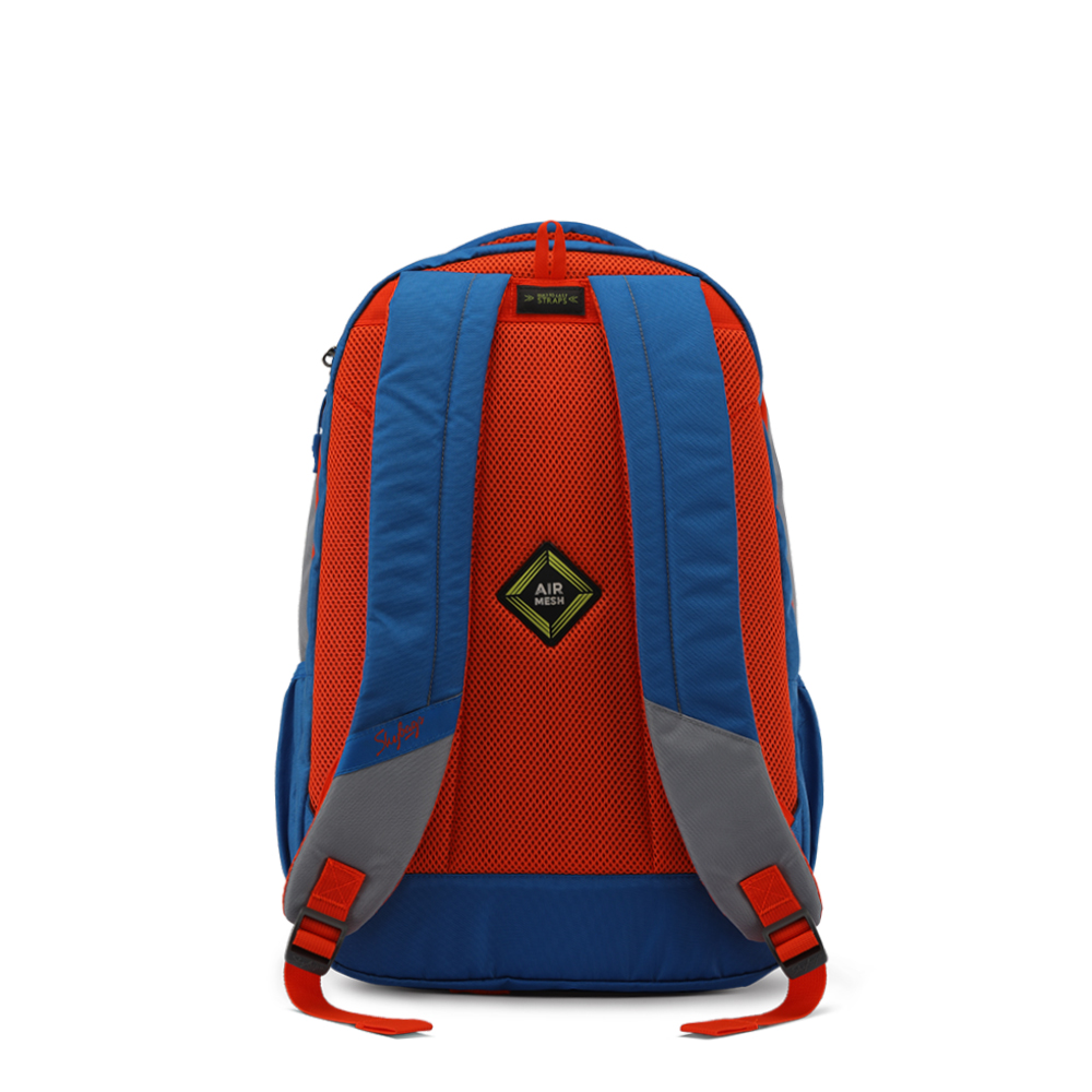 4 KOMET 01 SCHOOL BAG BLUE Grid