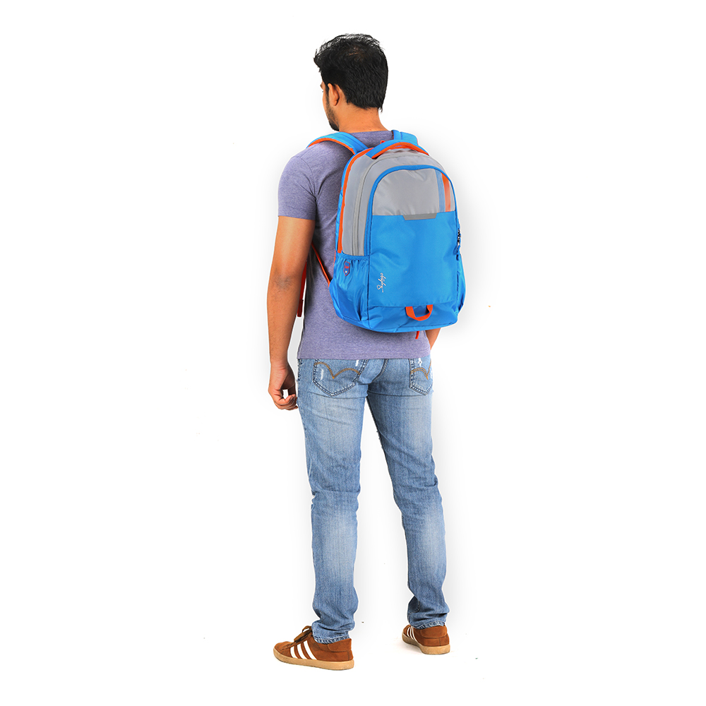 6 KOMET 01 SCHOOL BAG BLUE Grid