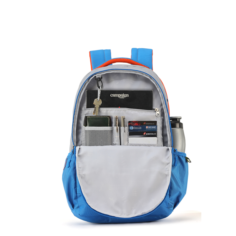 7 KOMET 01 SCHOOL BAG BLUE Grid